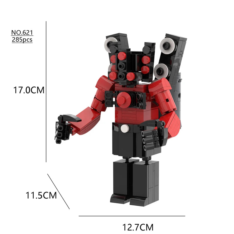 New Style Skibidi Toilet Building Block Vs Camera Man Toy Anime Skibidi Toilet Camara Toiletry Brick Speakerman Figurine Toy Set